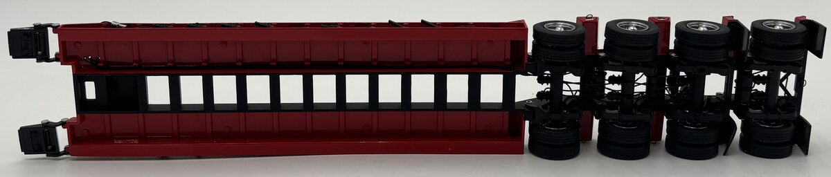 Sword Models SW3102-RR 1:50 Scale Red Kenworth T800W w/Rogers 4-Axle Flip Lowboy MT/Box