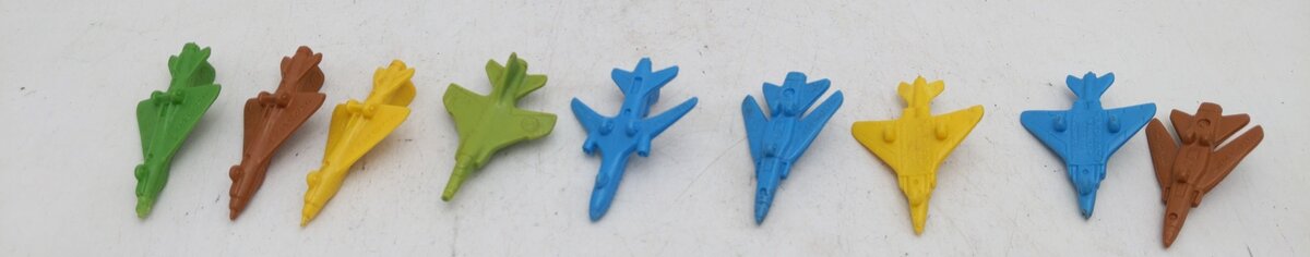 Matchbox Lesney Assorted Rubber Airplane Erasers [9] VG