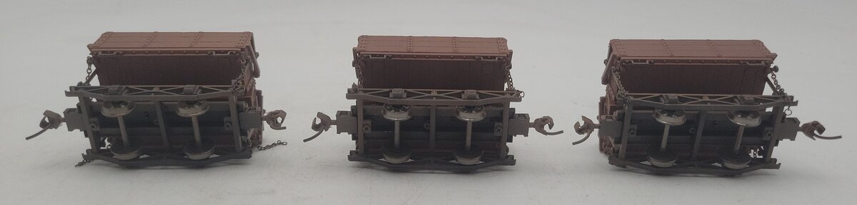 Bachmann 29801 On30 Diecast Logging and Mining Wood Side Dump Cars (Set of 3) EX/Box