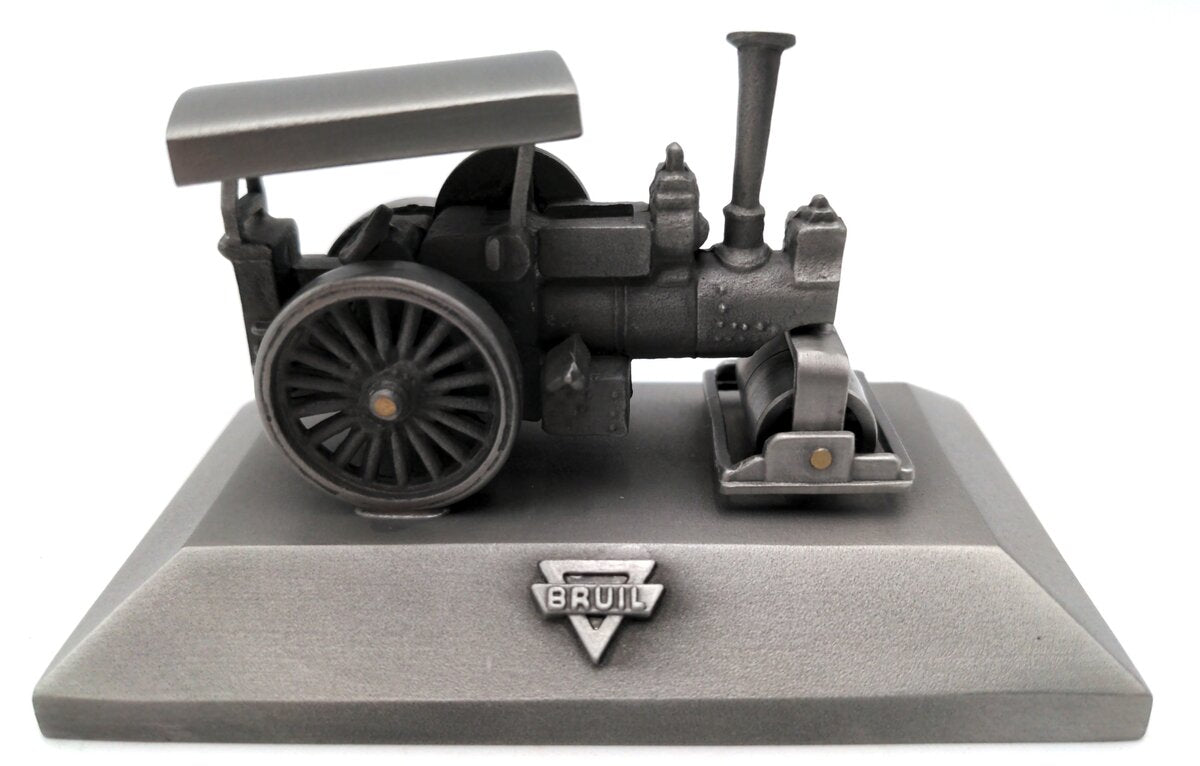 Bruil Pewter Miniature Display of a Burrell Steam Road Roller EX