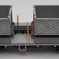 LGB 40140 RhB Refuse Manual Dump Car w/2 Containers #9040 w/Plastic Wheels VG