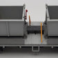 LGB 40140 RhB Refuse Manual Dump Car w/2 Containers #9040 w/Plastic Wheels VG