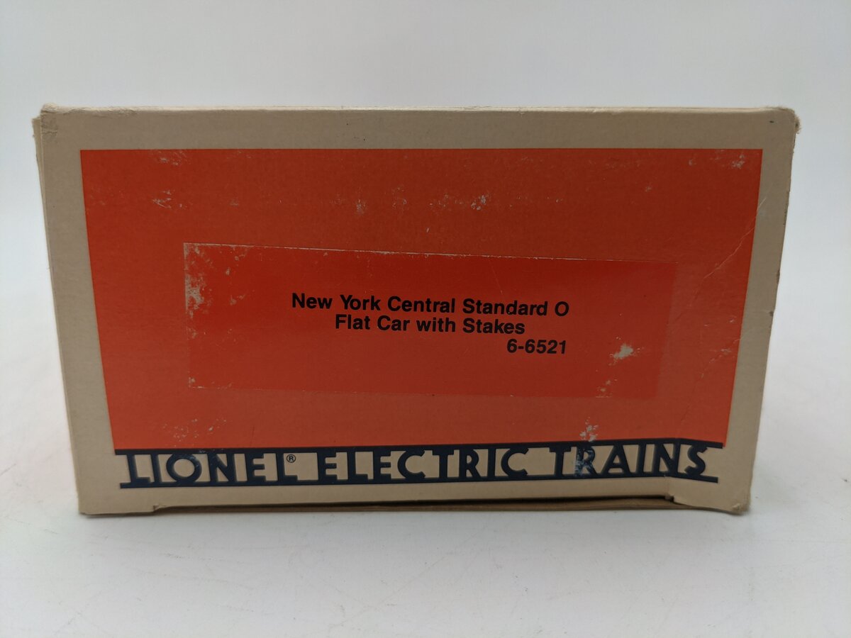Lionel 6-6521 O Gauge New York Central Flatcar with Stakes EX/Box