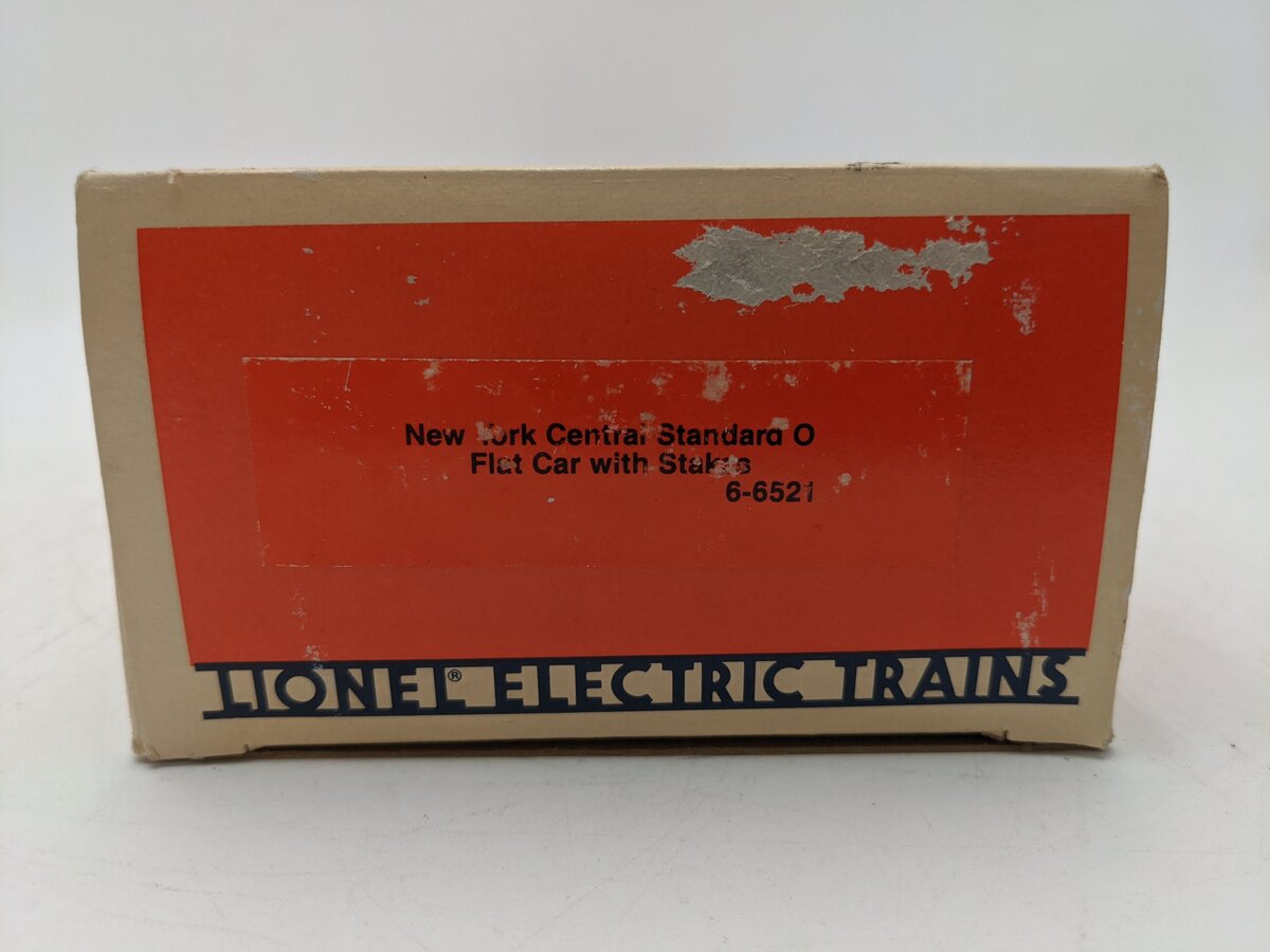 Lionel 6-6521 O Gauge New York Central Flatcar with Stakes EX/Box