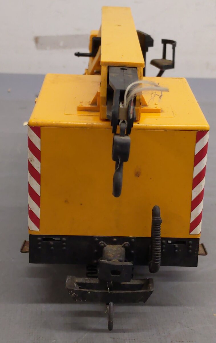 LGB 4042 G Scale Matra Yellow Construction Crane Car VG