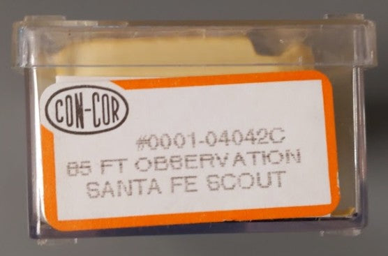 Con-Cor 0001-04042C N 85' Santa Fe Scout Observation Car #3245 LN/Box