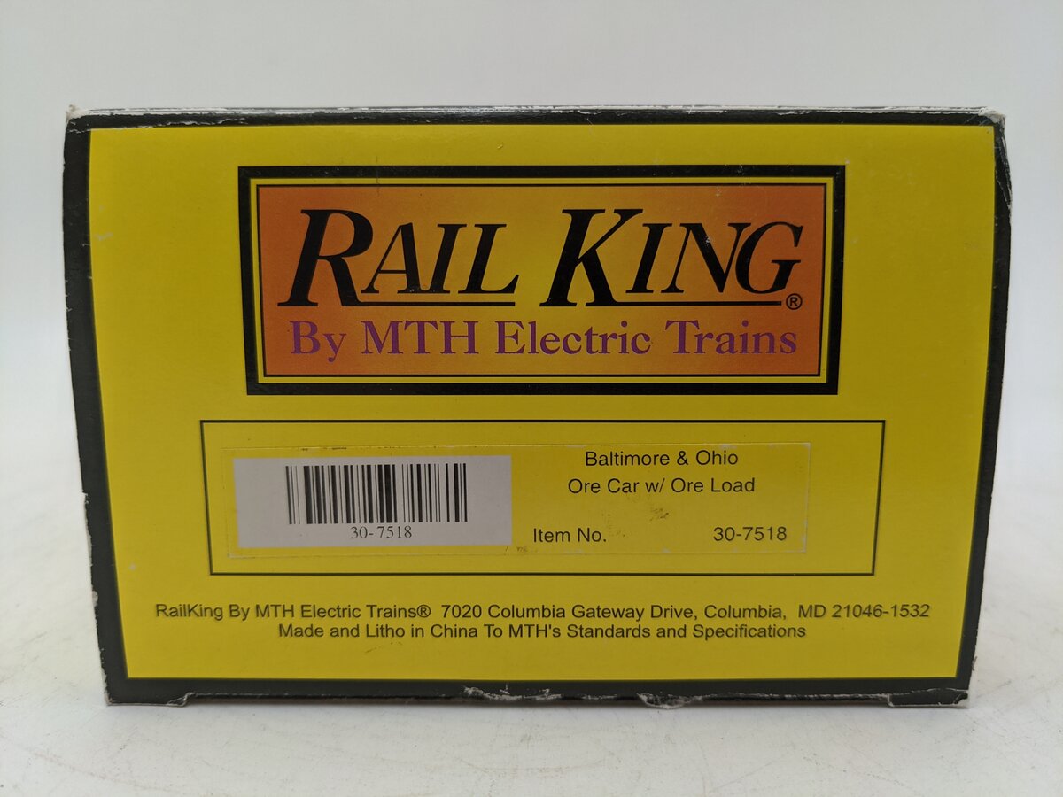 MTH 30-7518 O Gauge Baltimore & Ohio Ore Car #6453 EX/Box