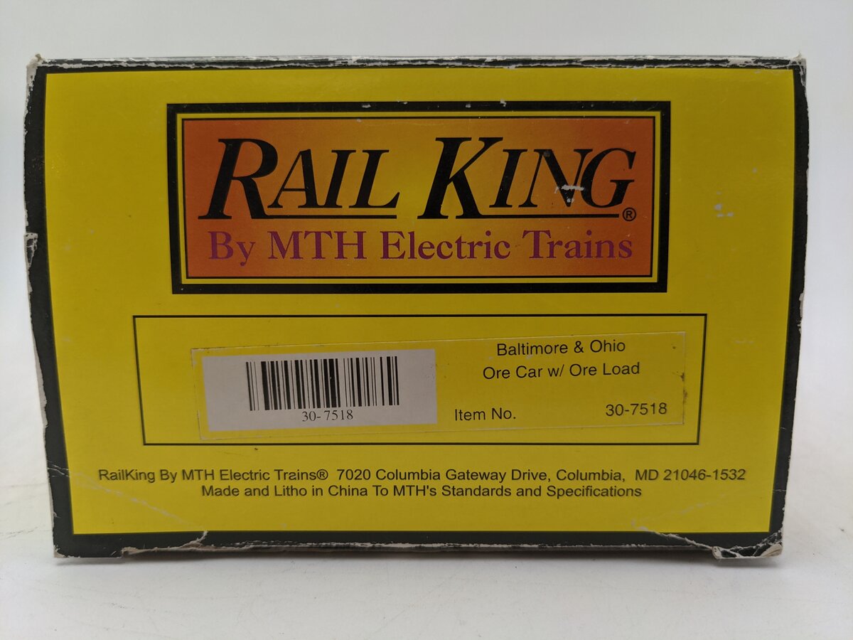 MTH 30-7518 O Gauge Baltimore & Ohio Ore Car #6453 VG/Box