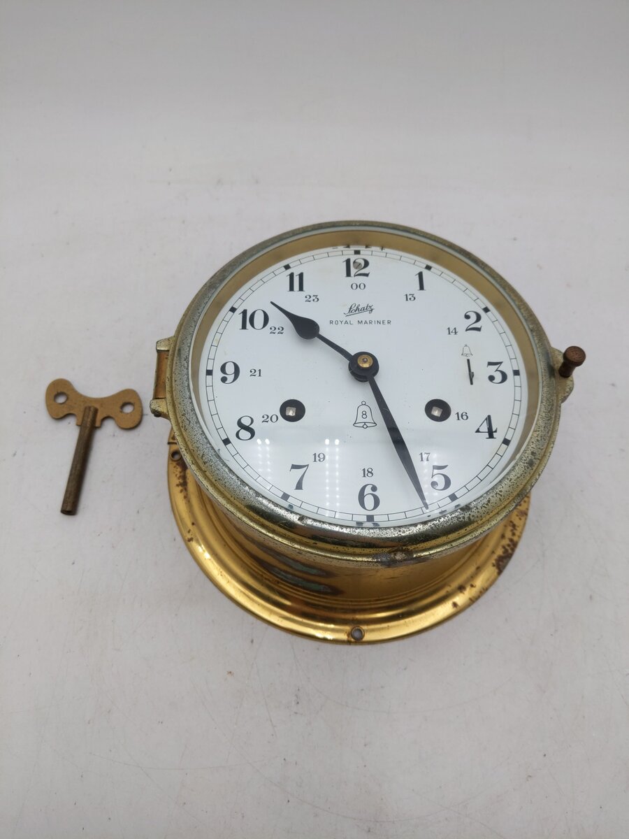 Schatz Brass Royal Mariner Nautical Clock VG