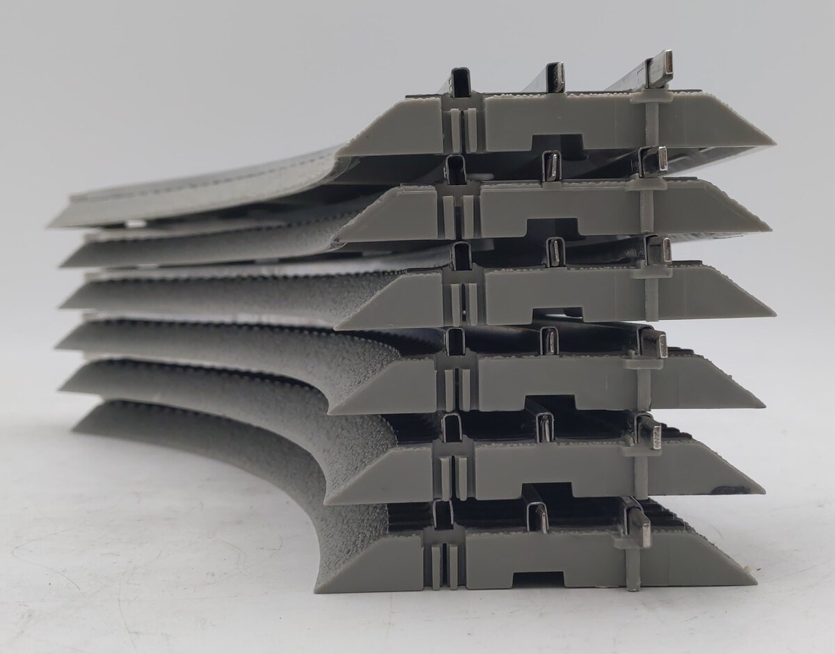 Lionel 6-12015 FasTrack O36 45-Degree Curved Track (6) EX