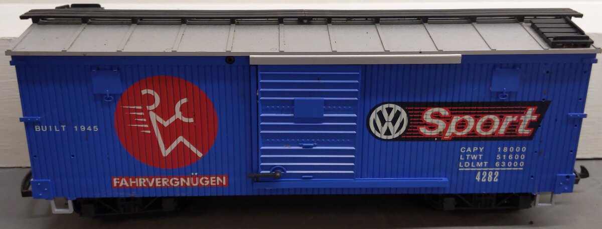 LGB 4282 G Scale VW Fahrvergnugen Sport Boxcar VG