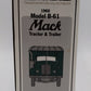 First Gear 1:34 Scale Diecast 1960 Model B-61 Mack Tractor & Trailer VG/Box