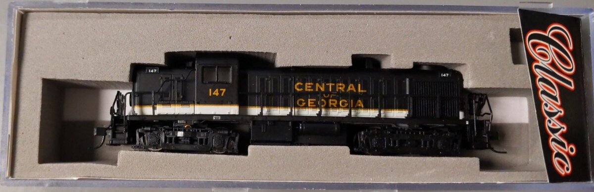 Atlas 42097 N Scale Central Of Georgia RS-3 Diesel Locomotive #147 EX/Box