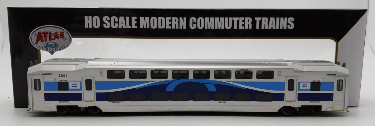 Atlas 20007387 HO Scale Multi Level Commuter Trailer EXO #3041 LN/Box