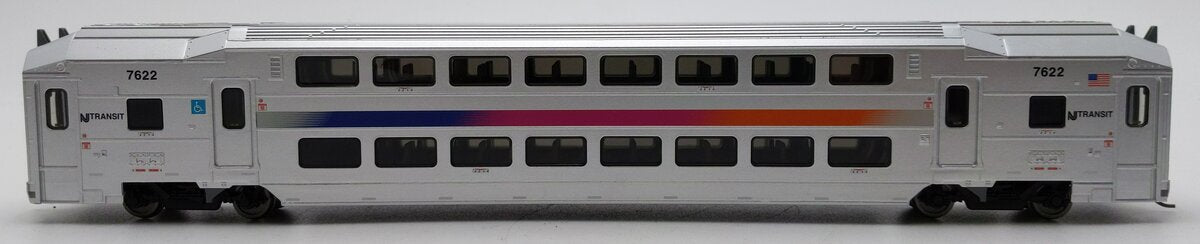 Atlas 20007396 HO Scale NJ Transit Multi Level Commuter Trailer #7622 LN/Box