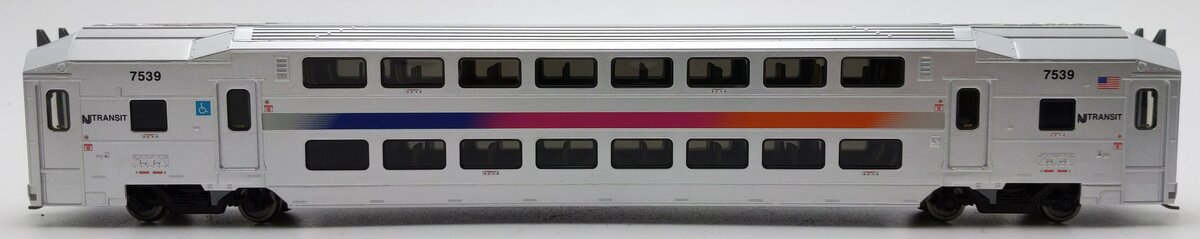 Atlas 20007393 HO Scale NJ Transit Multi Level Commuter Trailer #7517 NIB
