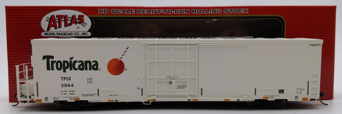 Atlas 20007325 HO Scale Tropicana Trinity 64' Reefer Car #3044 LN/Box