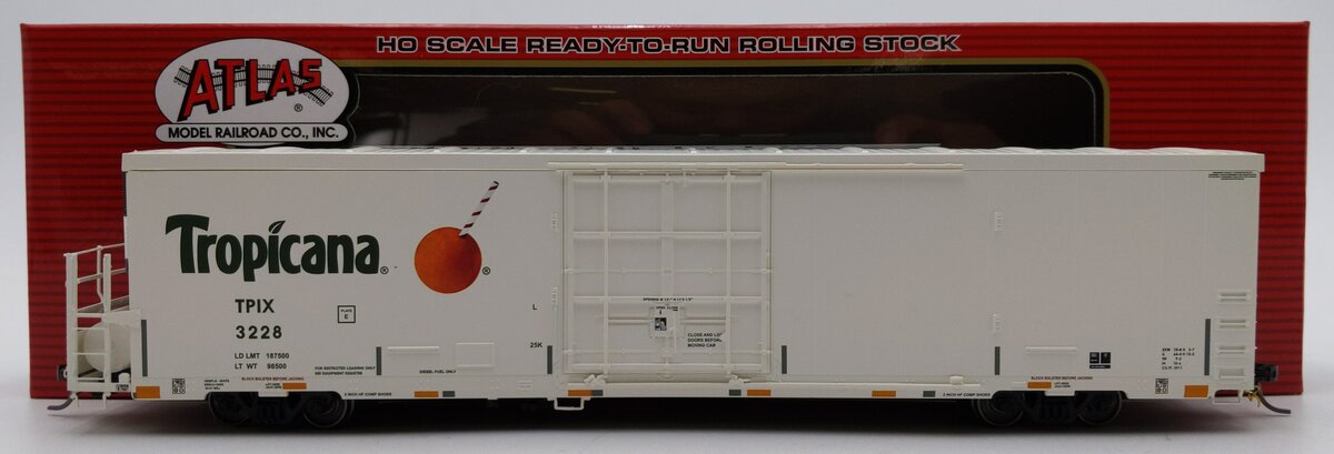 Atlas 20007333 HO Scale Tropicana Trinity 64' Reefer Car #3228 LN/Box