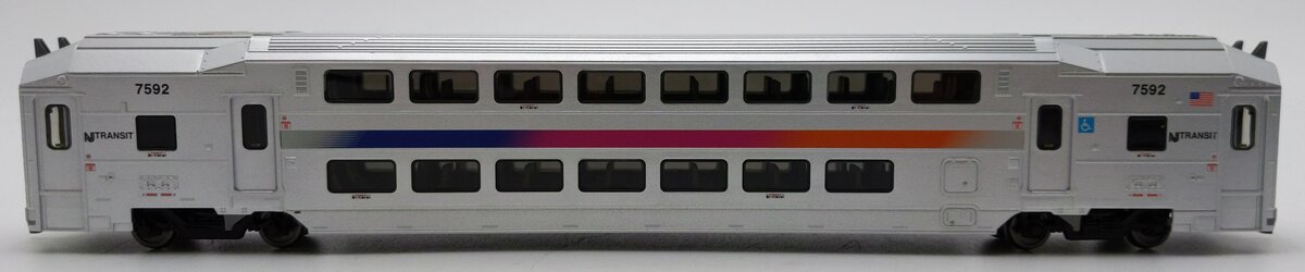 Atlas 20007395 HO Scale NJ Transit Master Multi-Level Trailer #7592 NIB