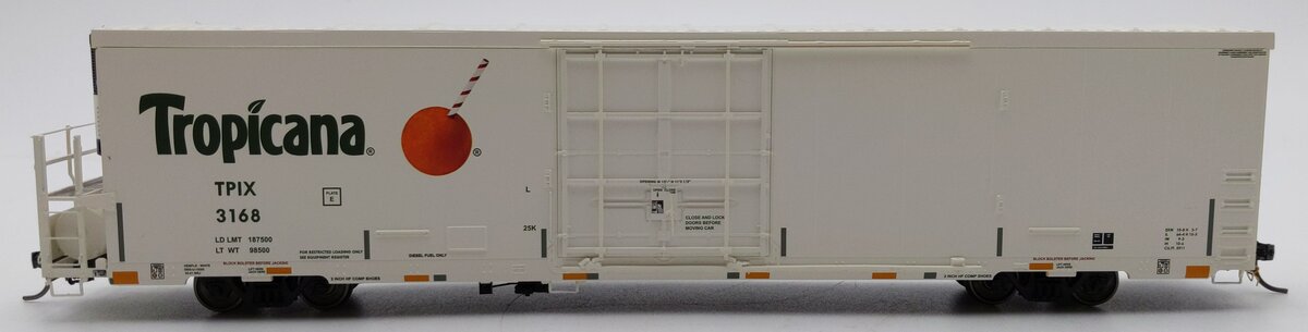 Atlas 20007329 HO Scale Tropicana Trinity 64' Reefer Car #3168 EX/Box
