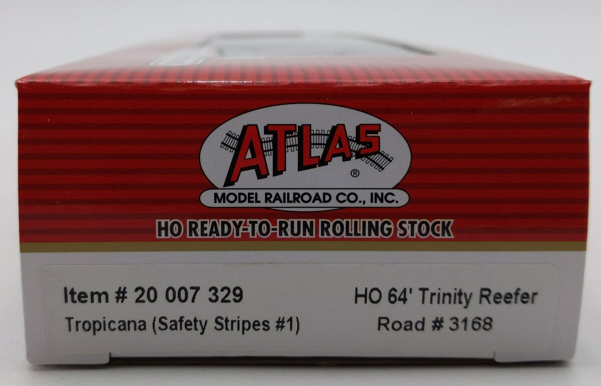 Atlas 20007329 HO Scale Tropicana Trinity 64' Reefer Car #3168 EX/Box