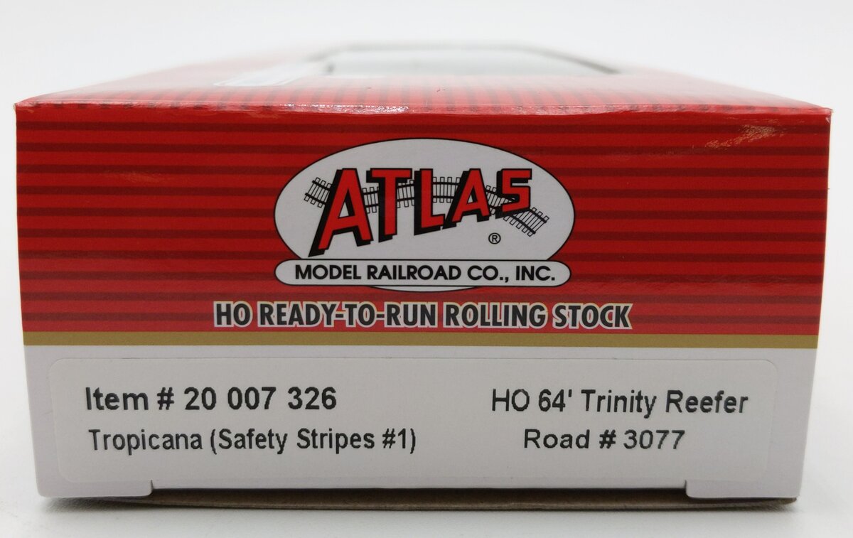 Atlas 20007326 HO Scale Tropicana Trinity 64' Reefer Car #3077 LN/Box