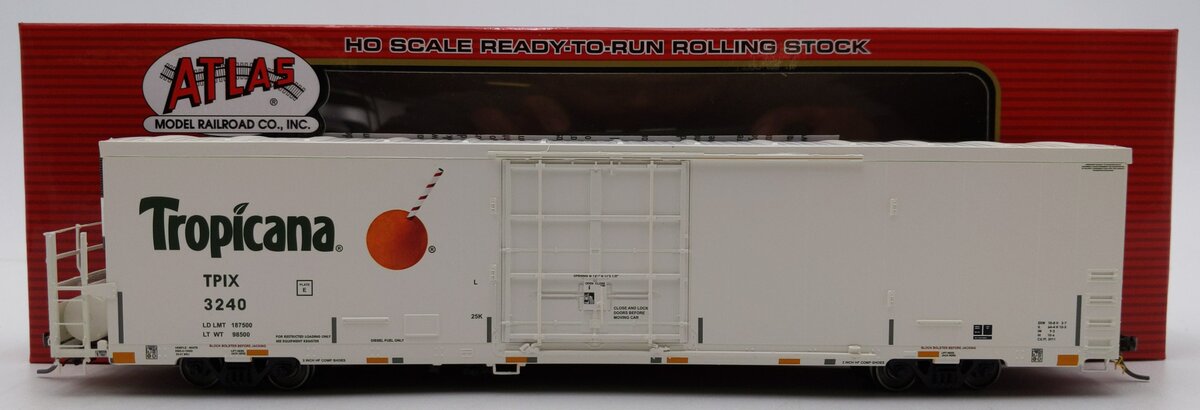 Atlas 20007334 HO Scale Tropicana Trinity 64' Reefer Car #3240 LN/Box
