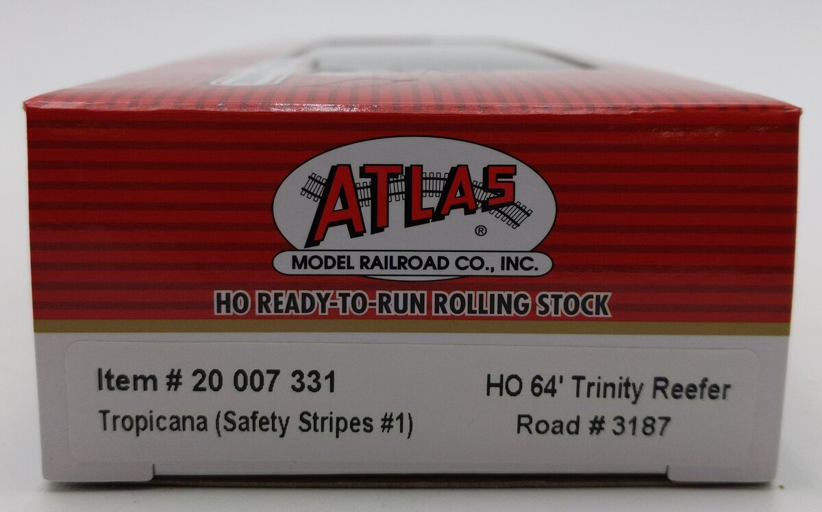 Atlas 20007331 HO Scale Tropicana Trinity 64' Reefer Car #3187 LN/Box