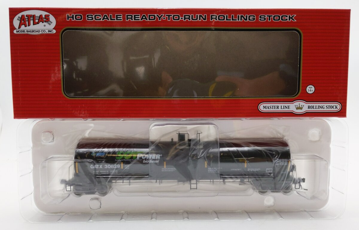 Atlas 20006894 HO GATX Soy Power Bio Fuels Trinity 25,500 Gal Tank Car #30829 NIB