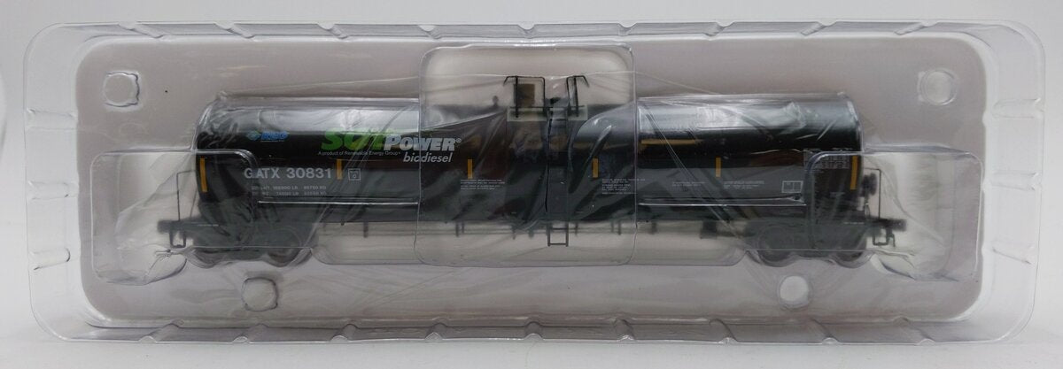 Atlas 20006895 HO GATX Soy Power Bio Fuels Trinity 25,500 Gal Tank Car #30831 NIB