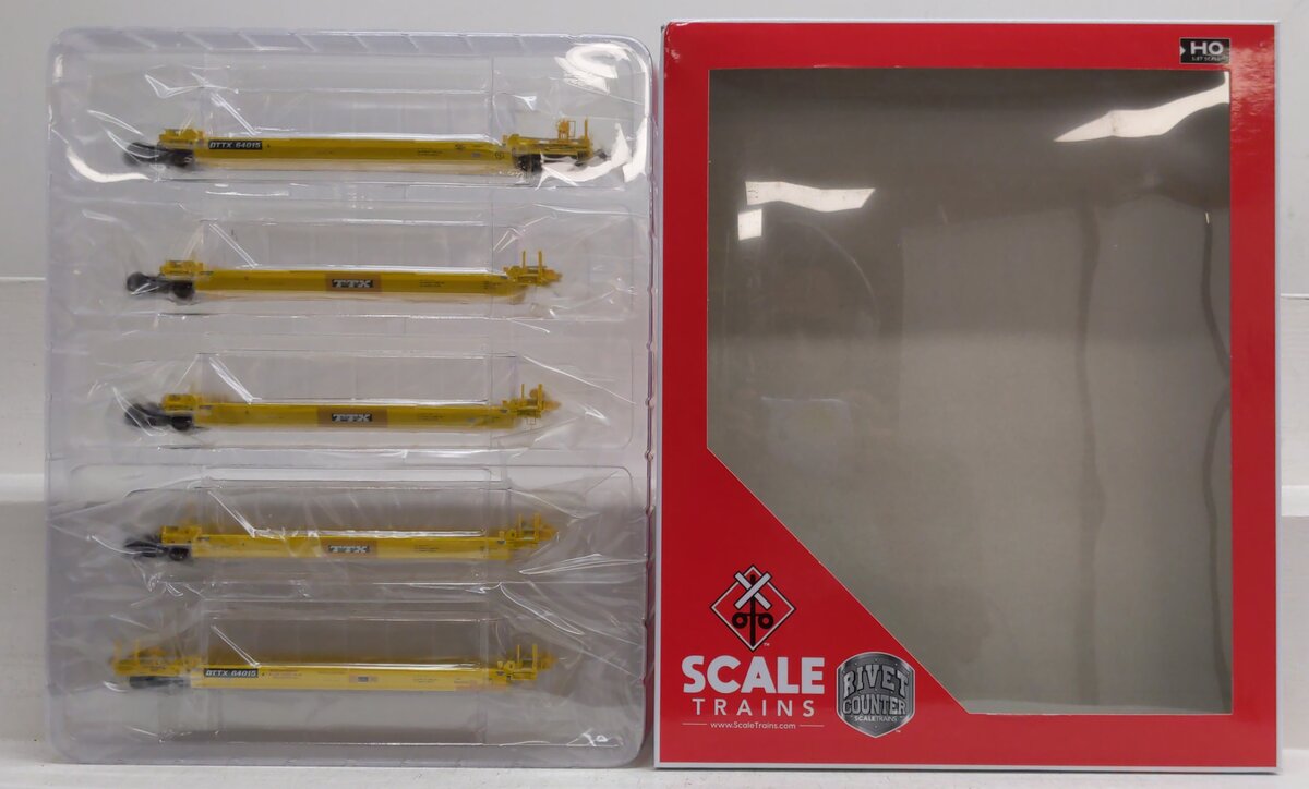 Scale Trains SXT40084 HO Scale DTTX P-S/TRN Backpacker 5-UNit Well Car #64015 MT/Box