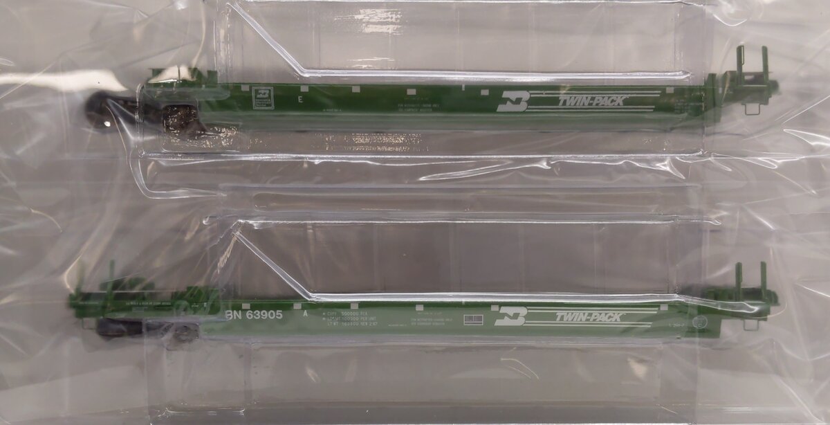 Scale Trains SXT40088 HO Scale BN P-S/TRN Backpacker 5-Unit Well Car #63905 MT/Box
