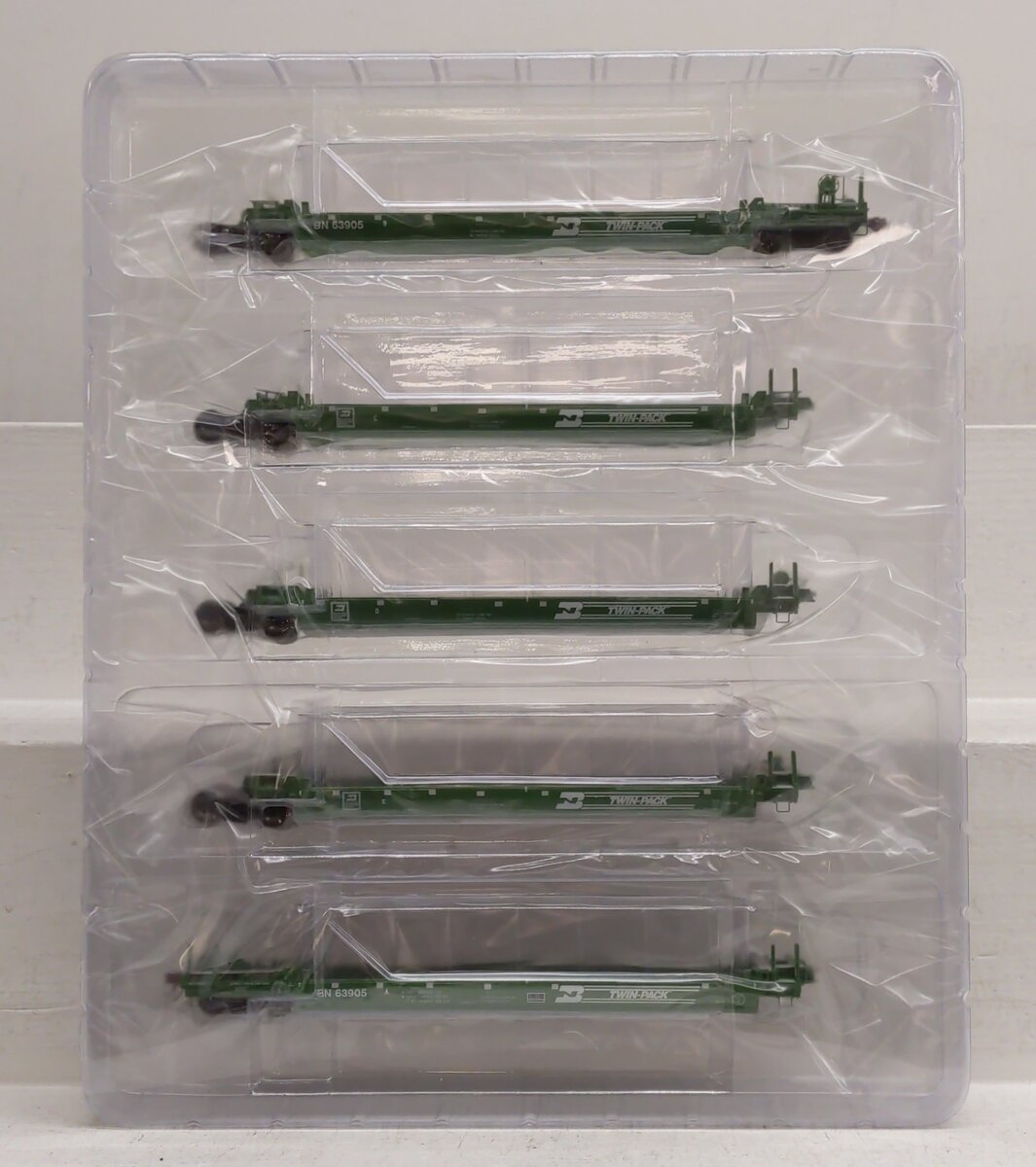 Scale Trains SXT40088 HO Scale BN P-S/TRN Backpacker 5-Unit Well Car #63905 MT/Box