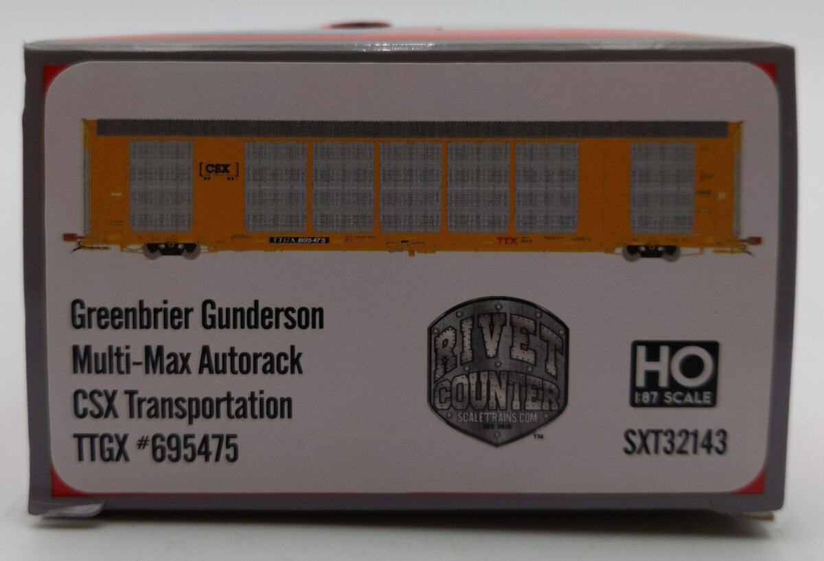 Scale Trains SXT32143 HO CSX Transportation/TTGX Multi-Max Autorack #695475 MT/Box