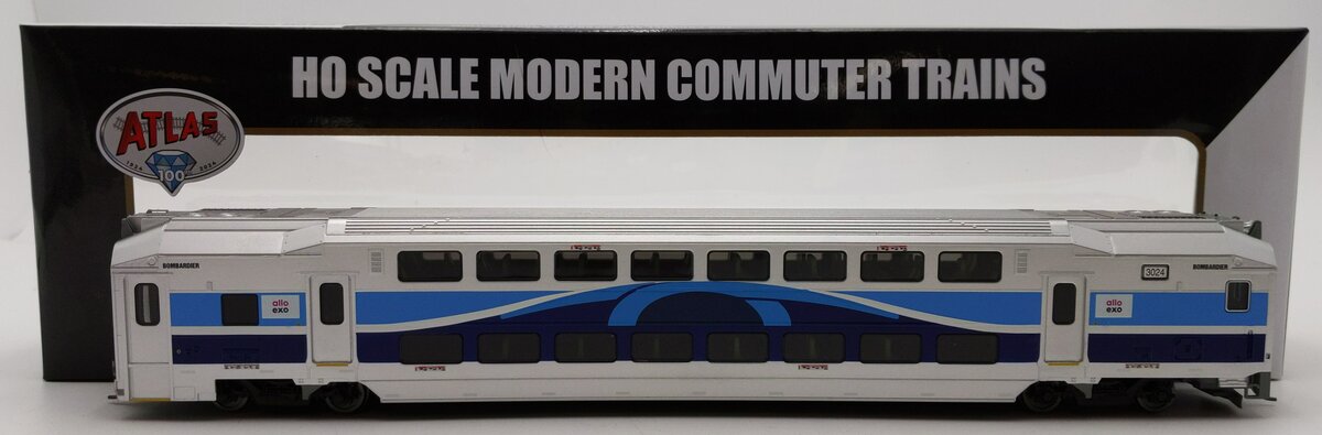 Atlas 20007380 HO Scale EXO Multi Level Commuter Cab Car #3024 LN/Box