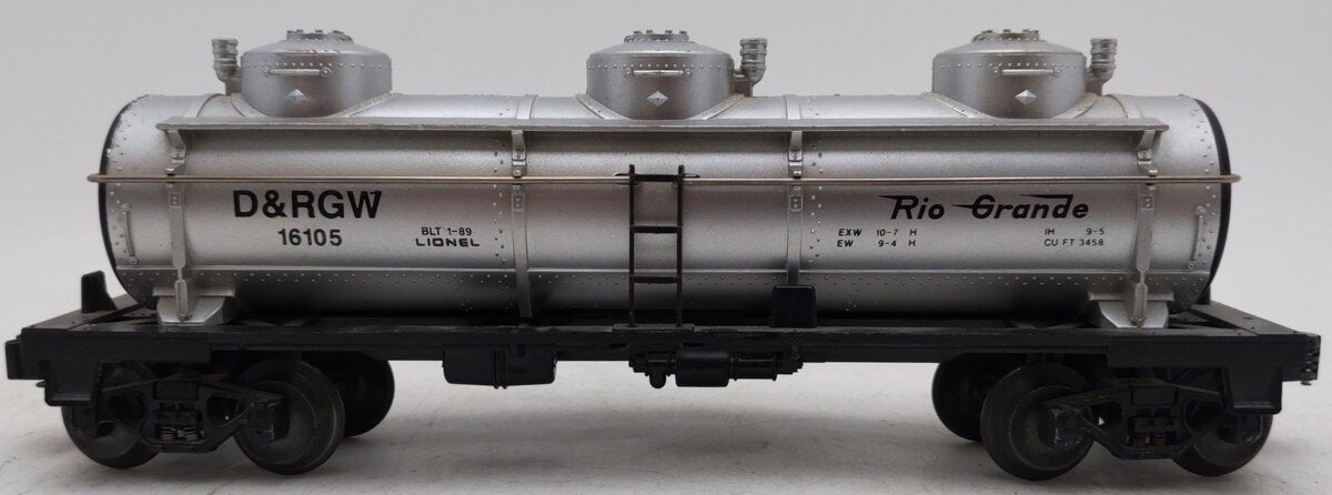 Lionel 6-16105 O Denver & Rio Grande Triple Dome Tank Car EX