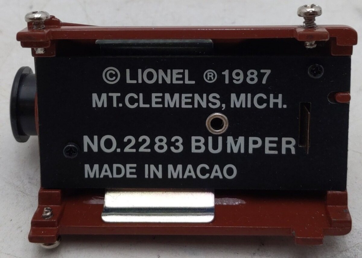 Lionel 6-2283 O/O27 Gauge Diecast Illuminated Bumper EX/Box