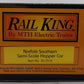 MTH 30-7510 O Gauge Norfolk Southern 4-Bay Hopper With Coal Load #10003 EX/Box