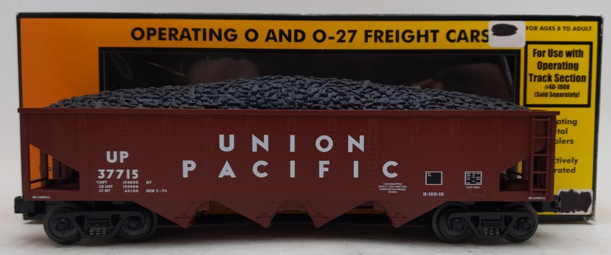 MTH 30-7538 Union Pacific Hopper with Operating Coal Load #37715 EX/Box