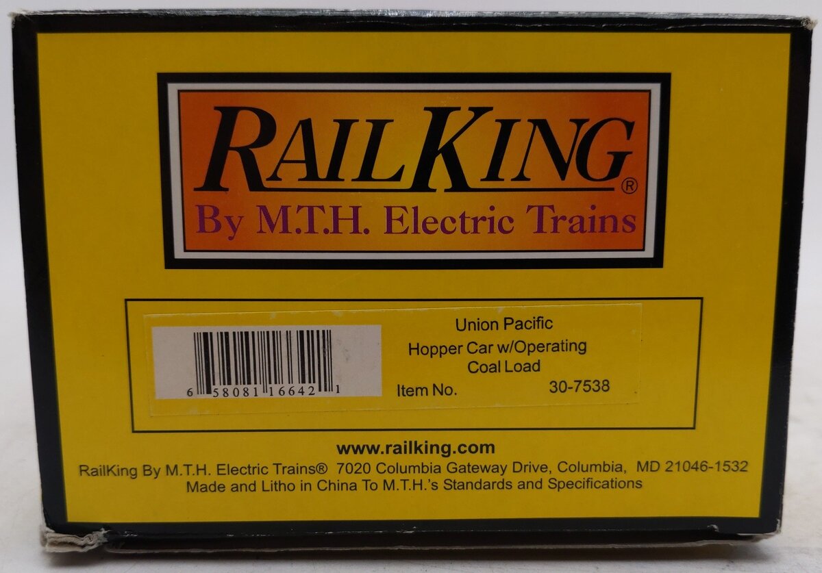 MTH 30-7538 Union Pacific Hopper with Operating Coal Load #37715 EX/Box