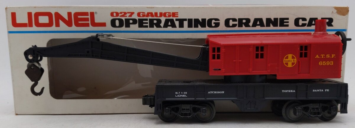 Lionel 6-6593 O AT&SF Crane Car EX/Box