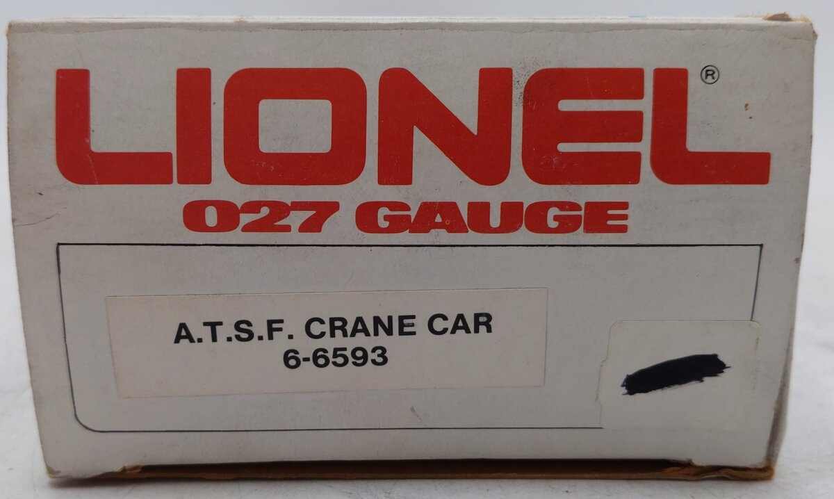 Lionel 6-6593 O AT&SF Crane Car EX/Box