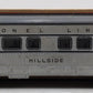 Lionel 2423 Vintage O Lionel Lines Hillside Lighted Observation Car w Gray Roof VG/Box