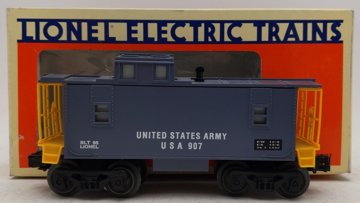 Lionel 6-16566 O Gauge United States Army Illuminated Caboose #907 EX/Box