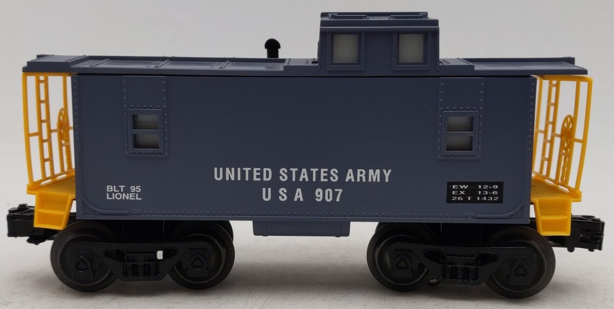 Lionel 6-16566 O Gauge United States Army Illuminated Caboose #907 EX/Box