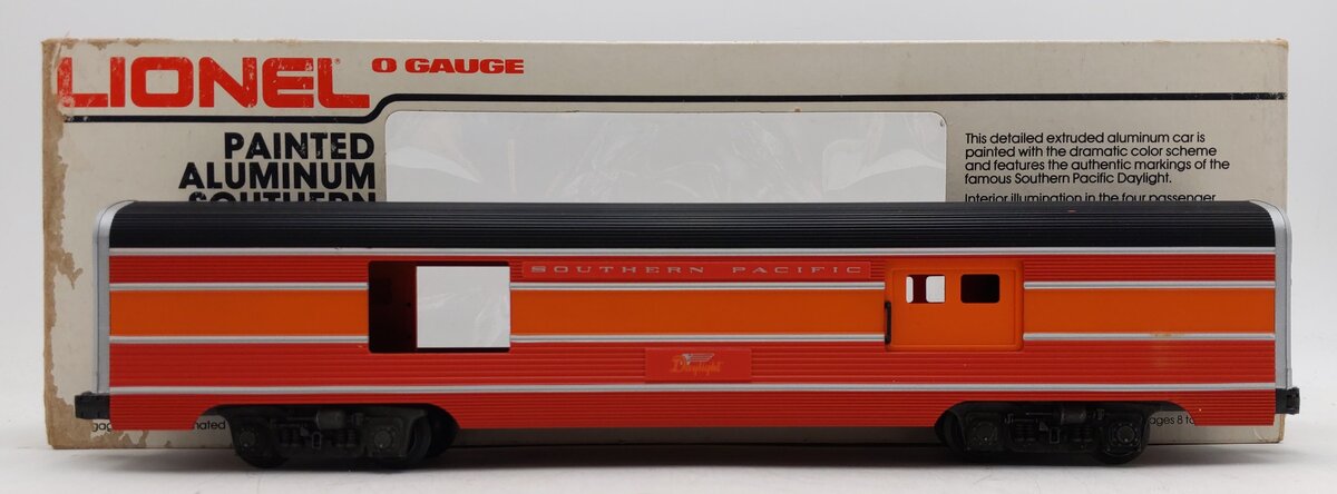 Lionel 6-9589 O Gauge Southern Pacific Daylight Aluminum Baggage Car EX/Box
