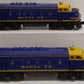 Lionel 6-18117 O Gauge Santa Fe Blue/Yellow F3 AA Diesel Set EX/Box