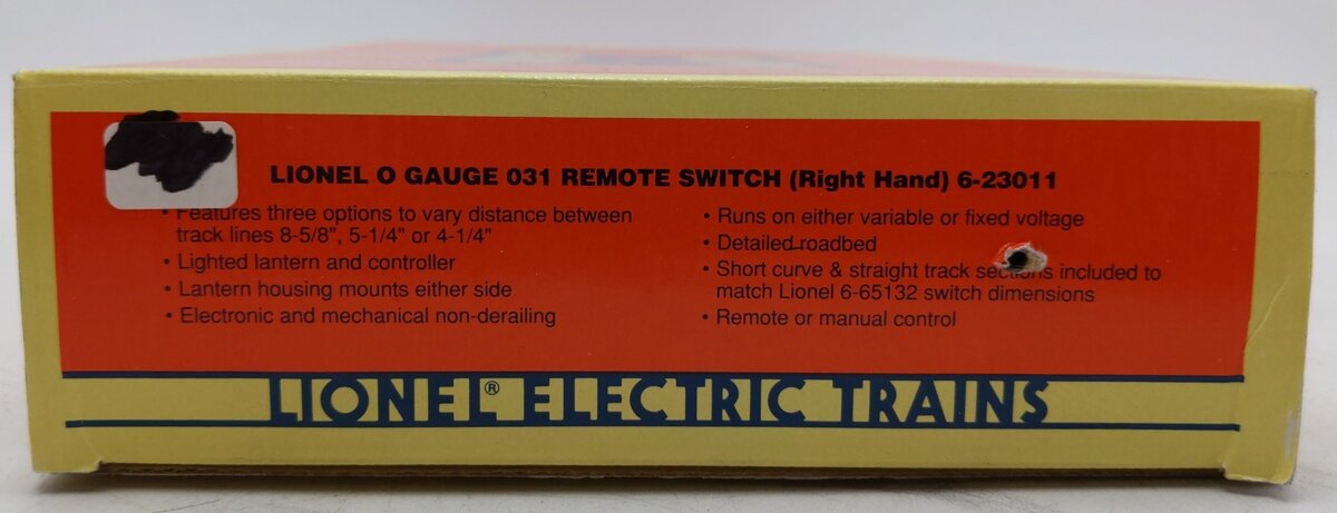 Lionel 6-23011 O31 Right Hand Remote Control Switch Turnout VG/Box