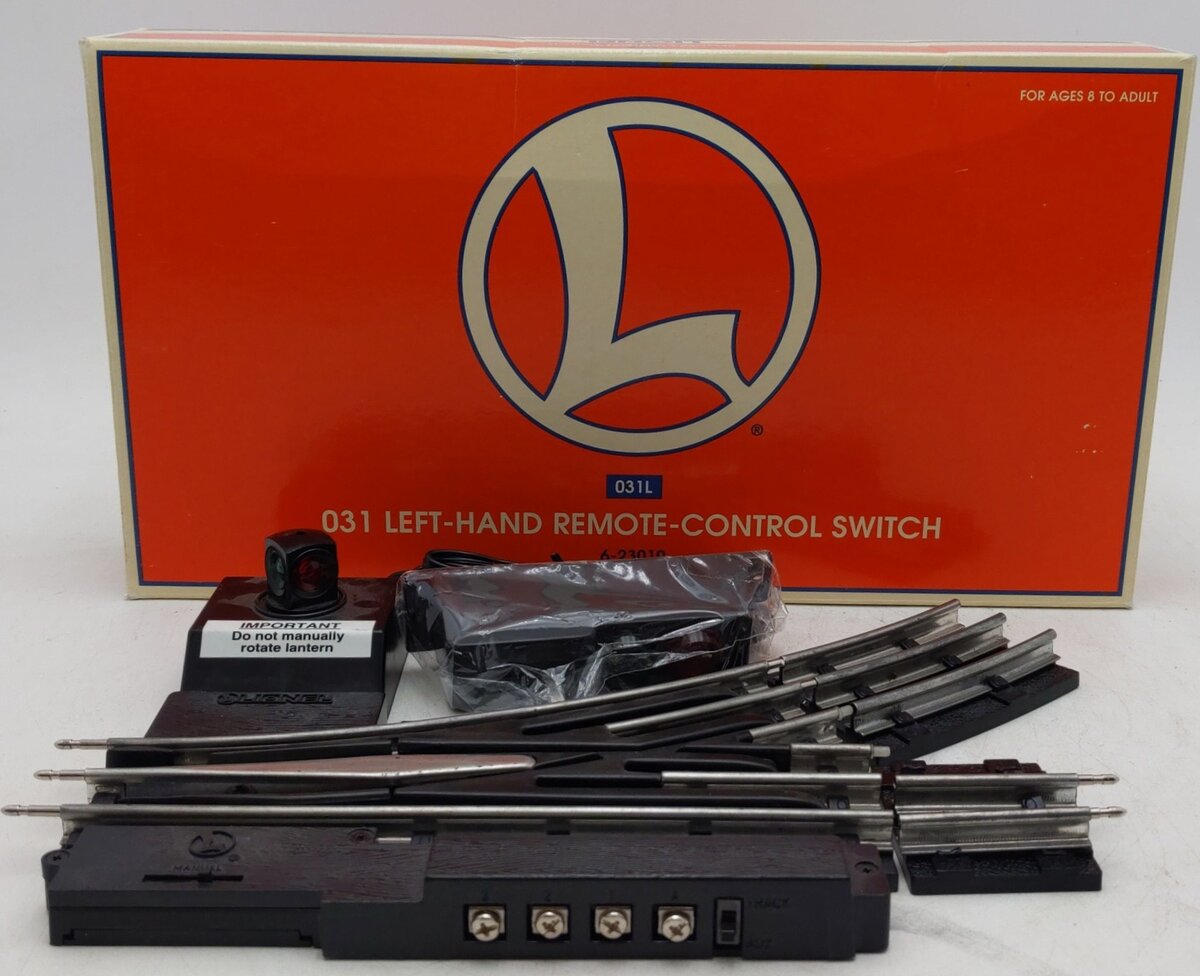 Lionel 6-23010 O-31 Left Hand Remote Control Switch Turnout VG/Box