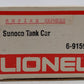 Lionel 6-9159 O Gauge Sunoco Chrome Single Dome Tank Car VG/Box